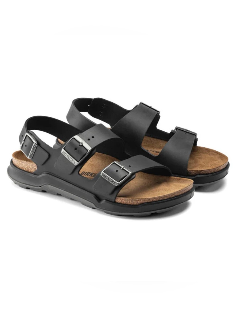 Birkenstock Milano CT Men Oiled Leather Sandal | Black |Sz. 44 (US 11 Men)